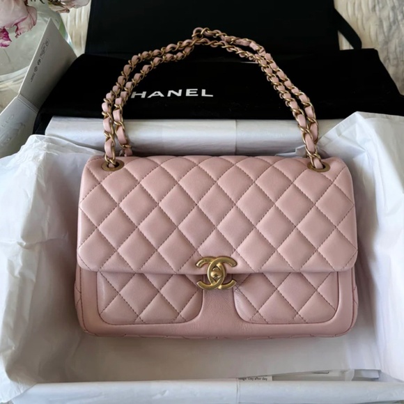 Authentic Chanel Small Double Pocket Flap Bag - Picture 2 of 11